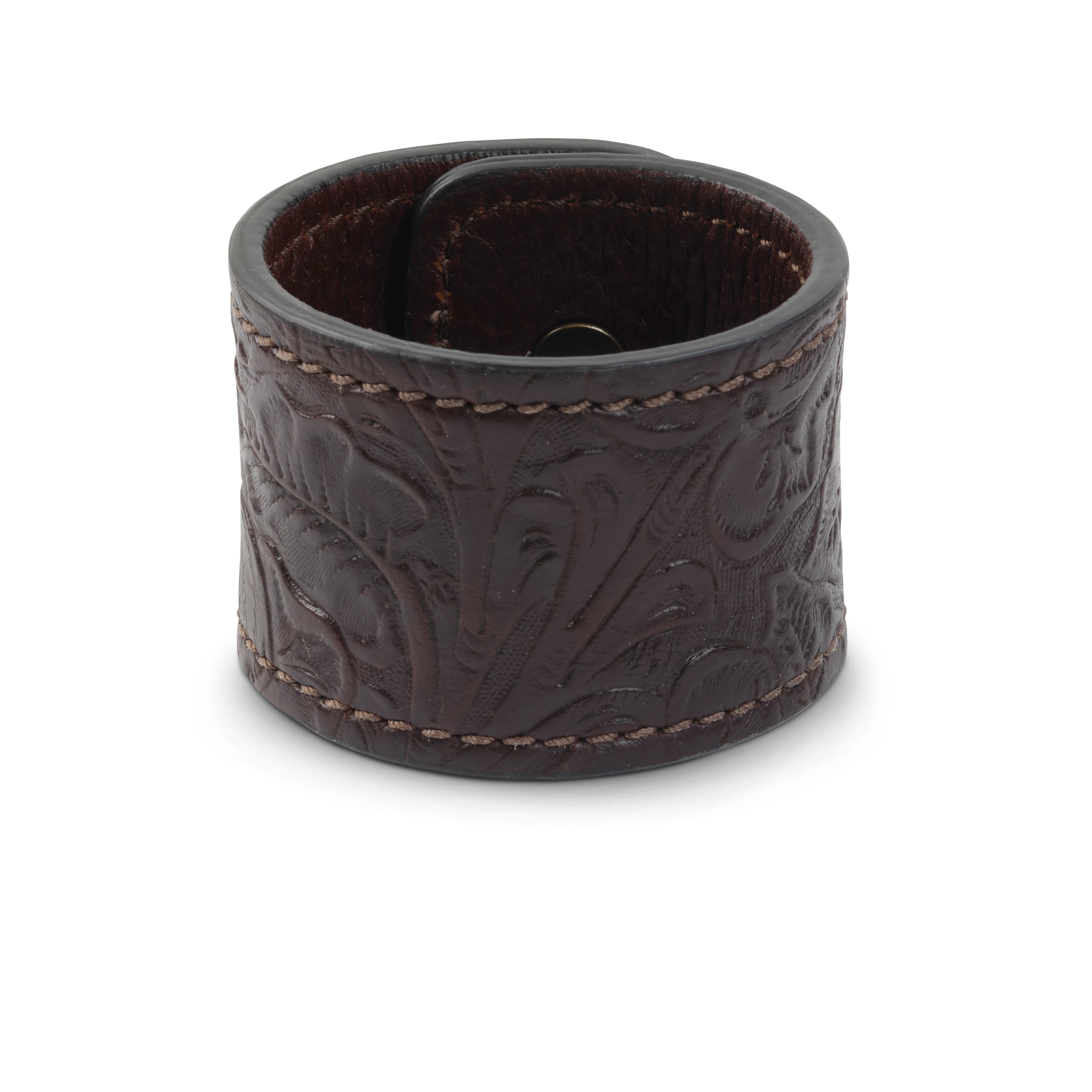 Tooled Leather Napkin Rings, Set of 2 - Image 2